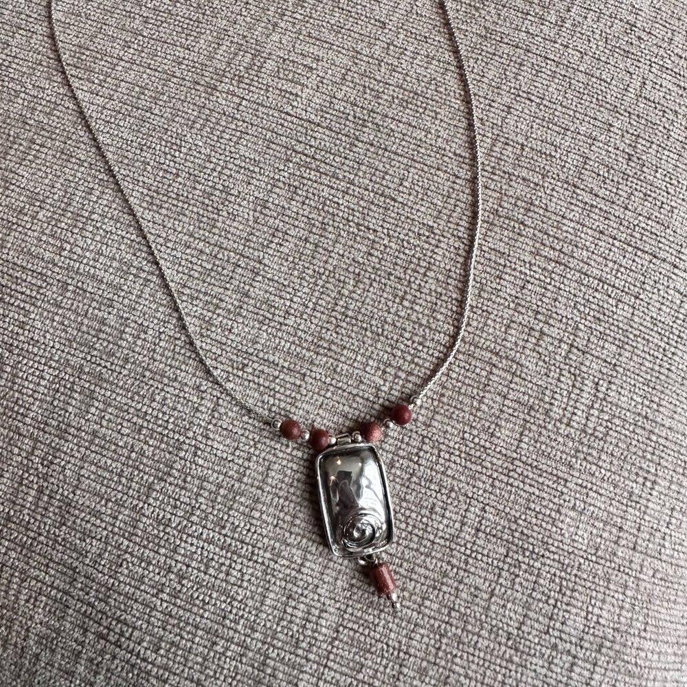 Silpada Designs Oxidized Sterling Silver and Sandstone Necklace - Picture 3 of 4